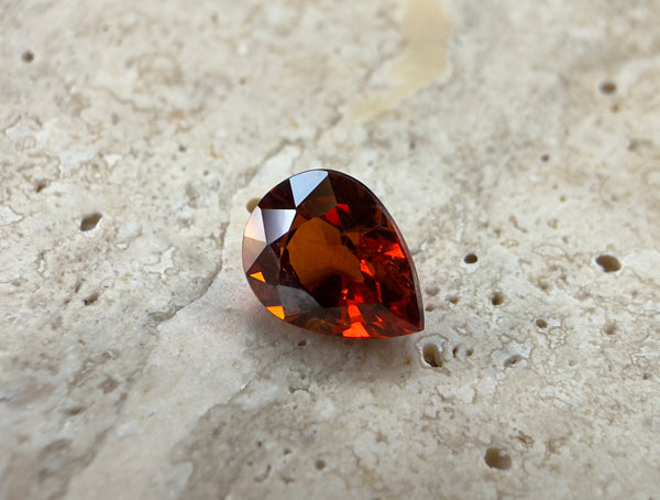Natural Tanzanian Spessartine | 1.28 Carat Premium Pear-Cut Gemstone